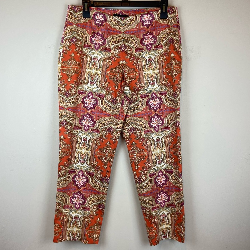 Talbots Signature Paisley Bohemian Ankle Pants Women’s Size 8P